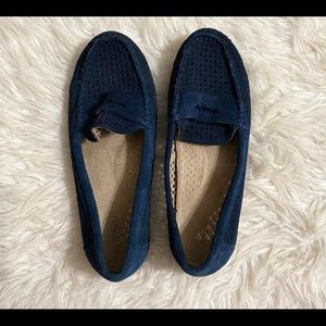Blue Suede loafer